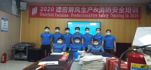 Doorfold Partition Production&Fire Safety Training in 2020