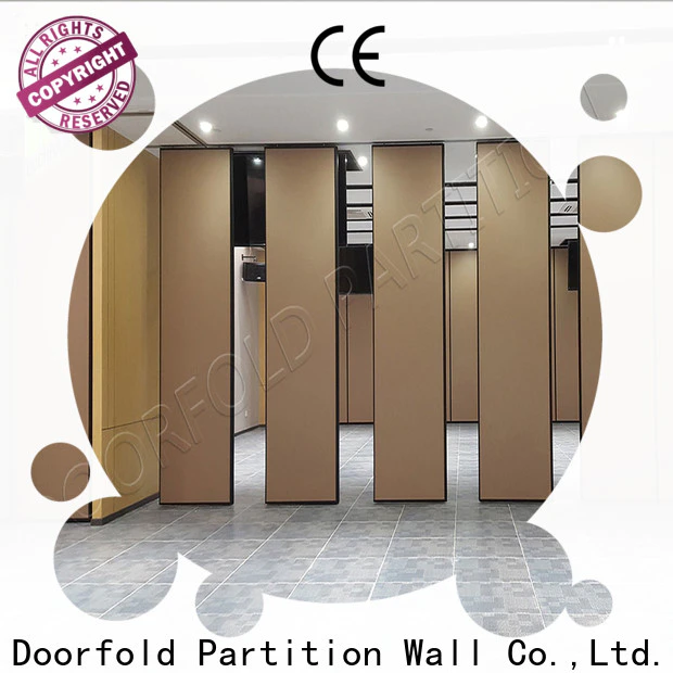 Doorfold sliding room partitions durable for meeting room