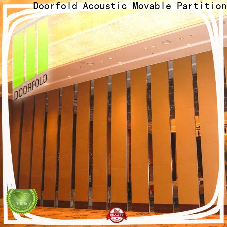 Doorfold retractable acoustic movable partitions easy-installation conference