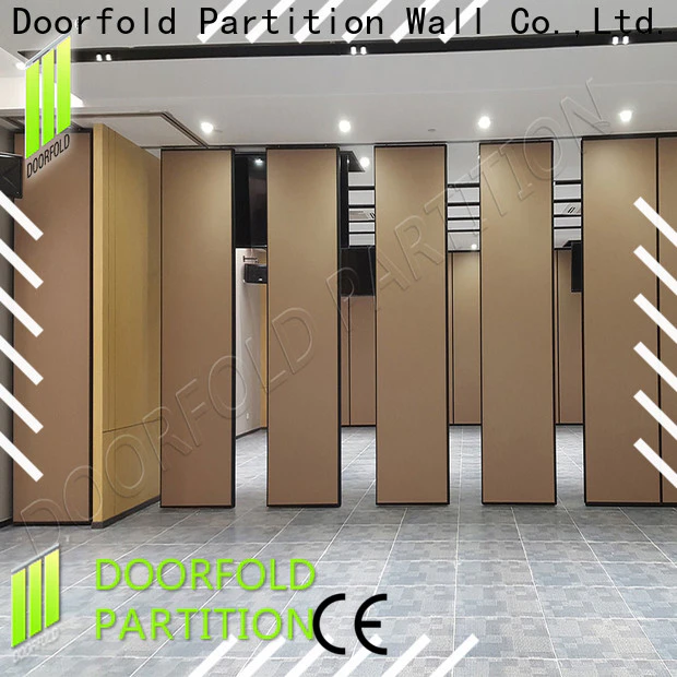 Doorfold retractable sliding folding partitions movable walls durable