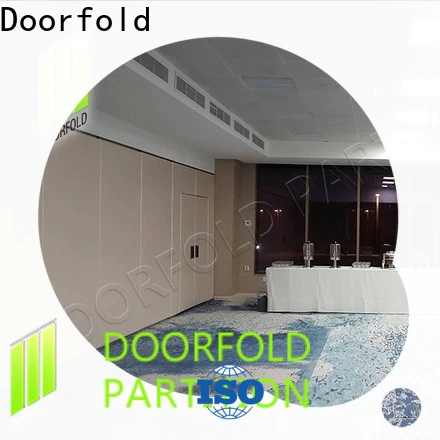 Doorfold retractable sliding room partitions easy installation for meeting room