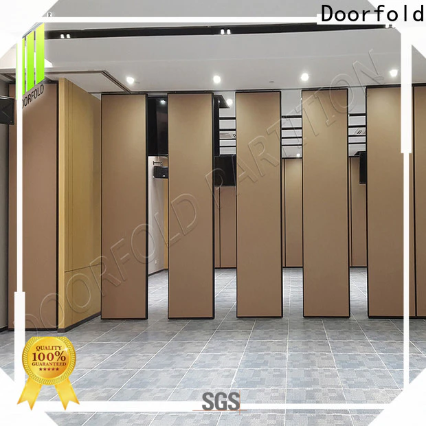 Doorfold acoustic sliding folding partitions movable walls durable