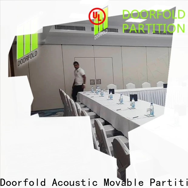 Doorfold sliding partition wall free design for meeting room