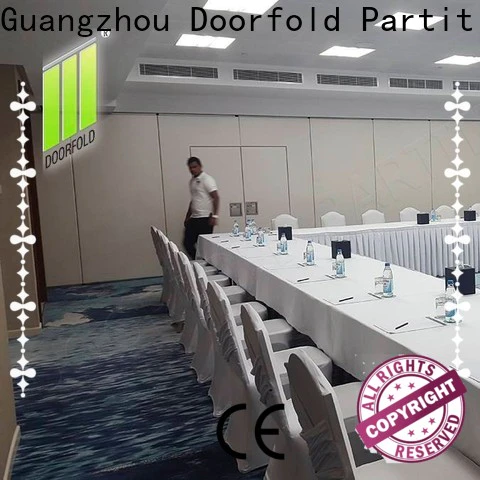 Doorfold foldable glass partition free design for restaurant