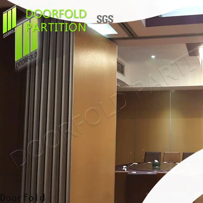 Doorfold sliding room partitions vendor for International Hotel