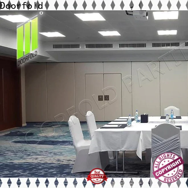 Doorfold retractable sliding folding partition durable for hotel