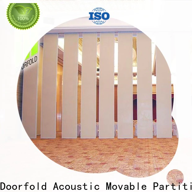 Doorfold sliding folding partition cheapest factory price for International Hotel