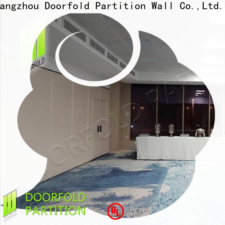 Doorfold sliding room partitions simple structure for meeting room