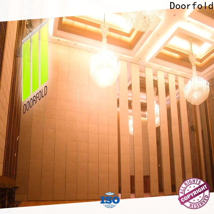 Doorfold sliding room partitions simple structure for International Hotel