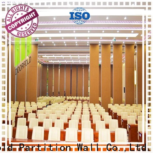 Doorfold retractable partition wall decorative for office