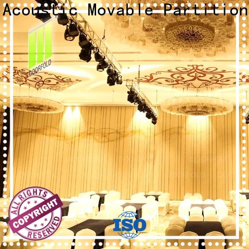 Doorfold hall acoustic movable partitions smooth movement restaurant