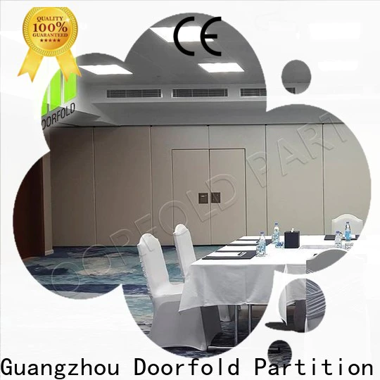 Doorfold retractable sliding folding partition durable for office