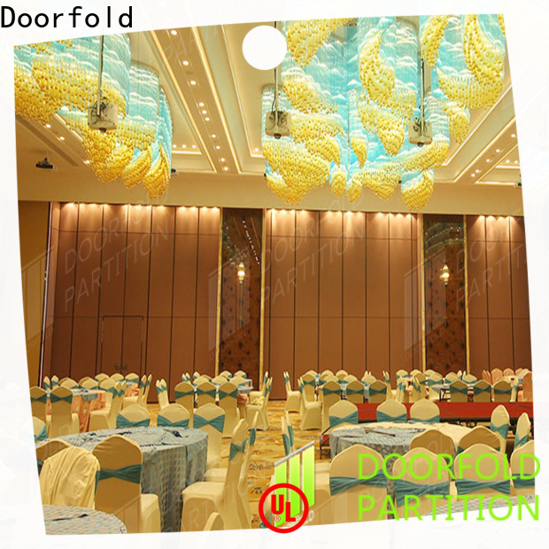 Doorfold retractable room partitions simple operation factory