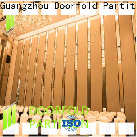 Doorfold folding partition wall systems smooth movement for hotel