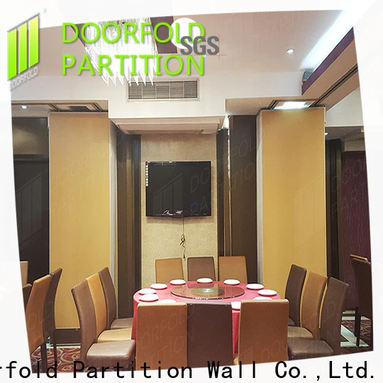 Doorfold moving partition wall simple operation factory