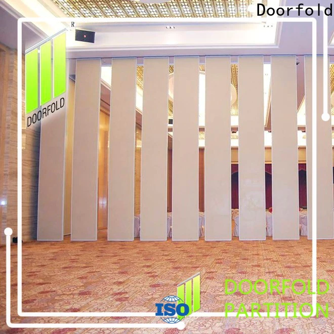 Doorfold retractable sliding wall dividers manufacturer for conference