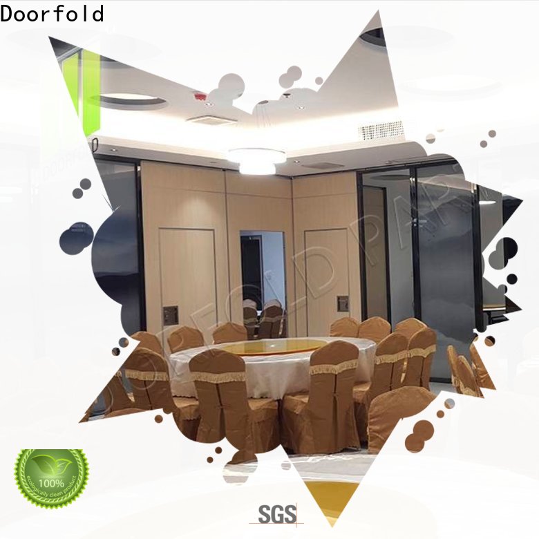 Doorfold folding partition walls commercial smooth movement decoration