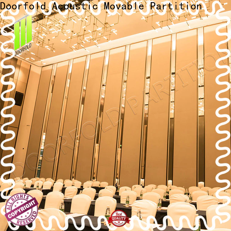 Doorfold retractable room partition wall best supplier for hotel