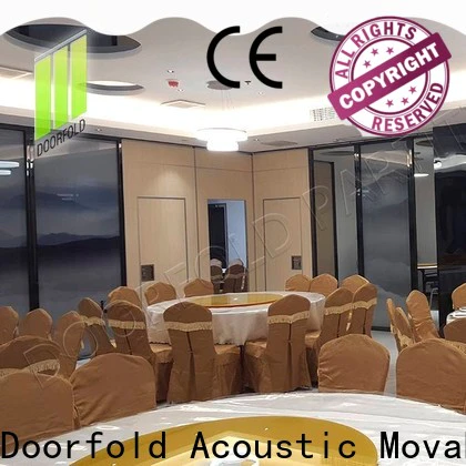 Doorfold decorative conference room partition walls smooth movement for hotel