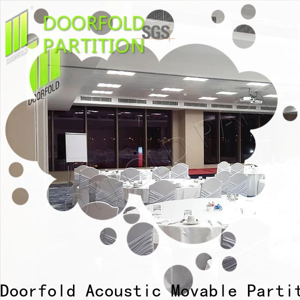 Doorfold acoustic sliding room partitions factory room
