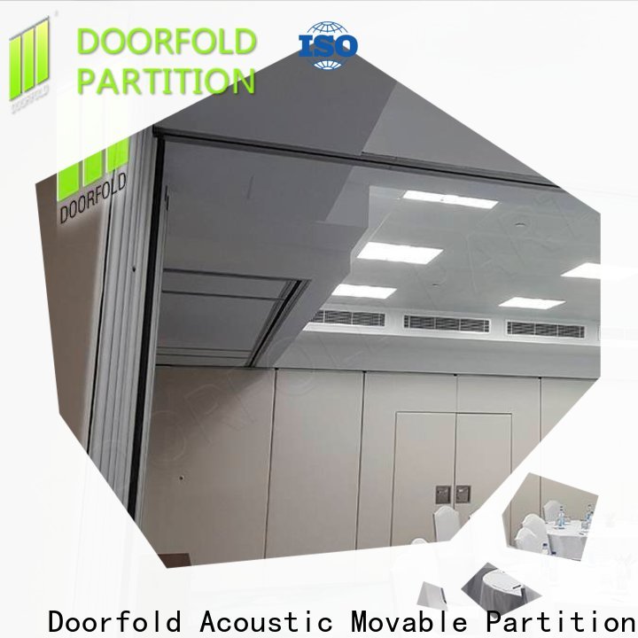 Doorfold collapsible soundproof partition wall acoustic for meeting room