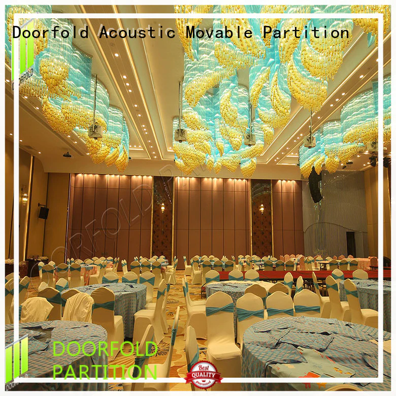 Doorfold movable acoustic sliding folding partition forture for conference