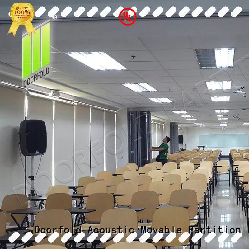 Doorfold collapsible commercial room partitions easy installation for expo center