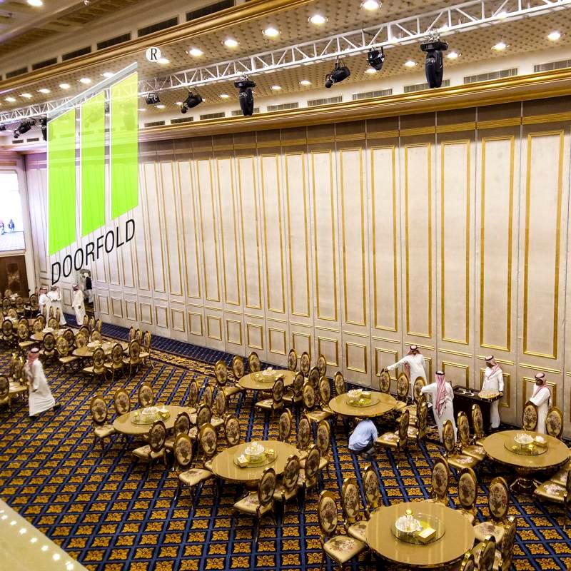 Doorfold movable partition Operable Folding Acoustic Partition Wall for Saudi Mecca Hotel Folding Partition Wall for Hotel image24