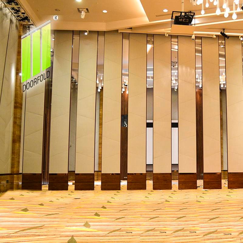 Doorfold movable partition Movable Acoustic Sliding Partition Wall for Crowne Plaza Hotel Sliding Partition Wall for Hotel image21