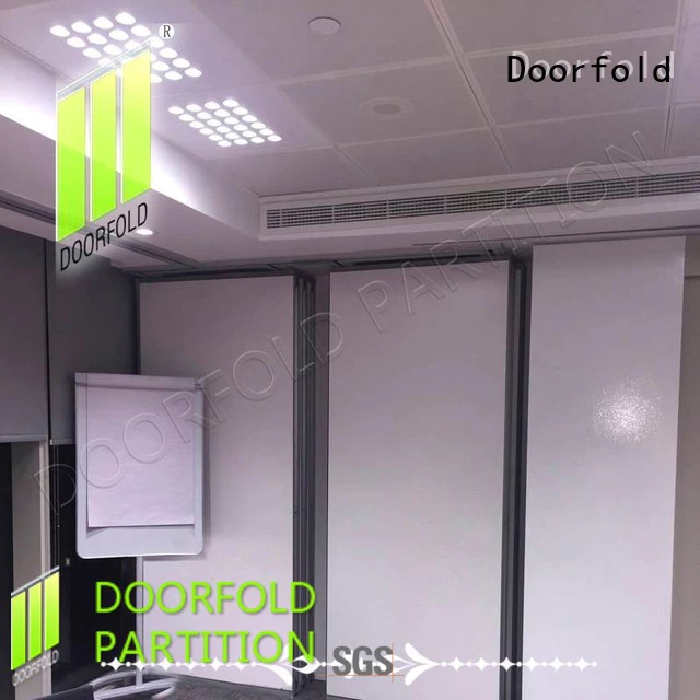 Doorfold operable sliding partition wall for office