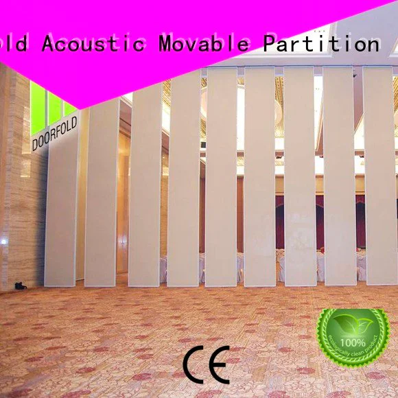 hotel wall operable retractable Doorfold movable partition sliding folding partition
