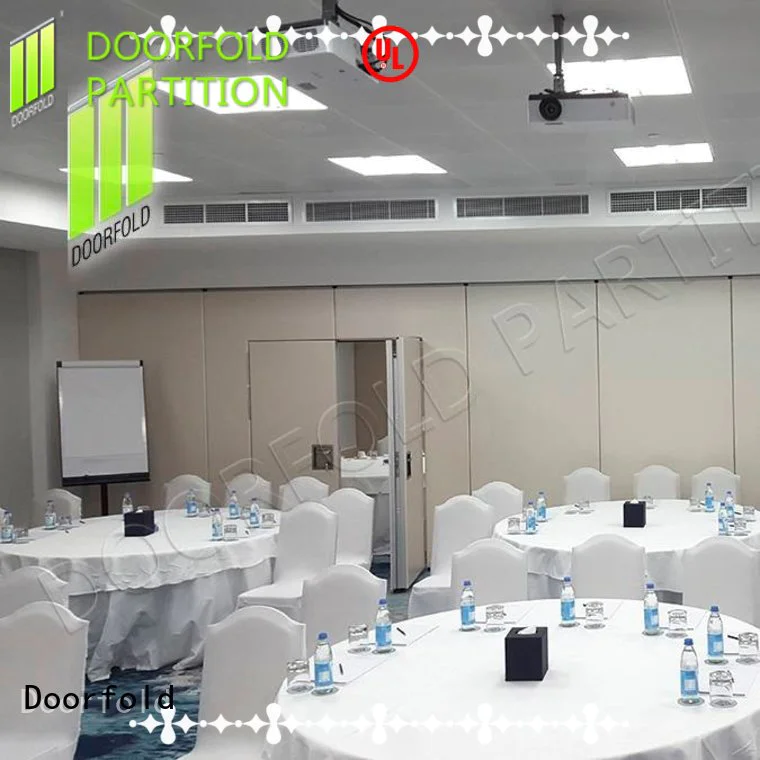 Doorfold retractable custom room divider custom for meeting room