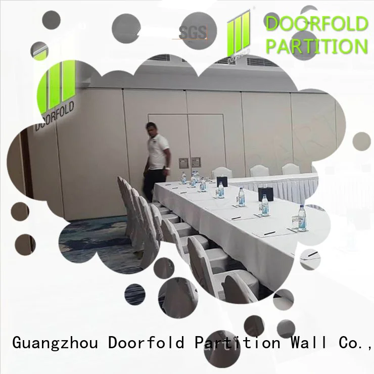 Doorfold acoustic sliding partition wall for office
