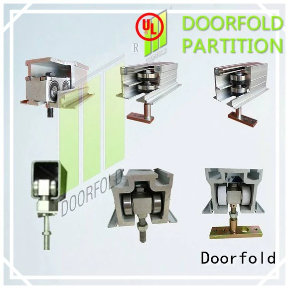 Doorfold partition hardware at discount for museum