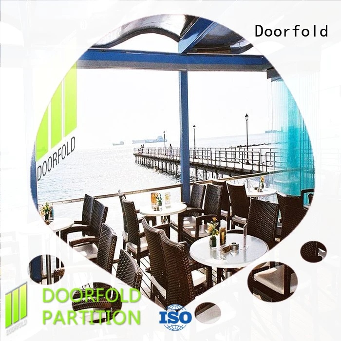 Doorfold folding glass office walls price at discount for restaurant