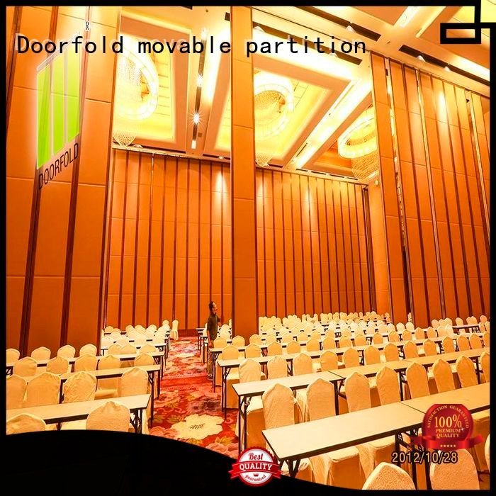 Doorfold movable partition acoustic collapsible folding partition walls commercial room divider