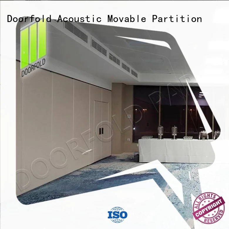 Doorfold retractable sliding folding partition simple structure for conference